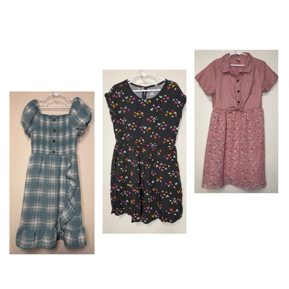 Bundle of 3 girls dresses, size 7/8